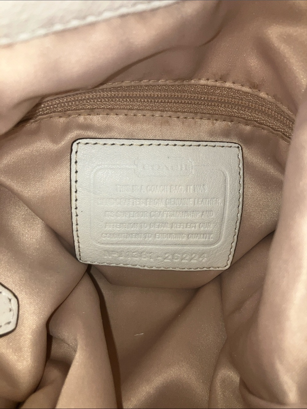 Coach White Leather Shoulder Bag with Pink Scarf Accent - Picture 10 of 16